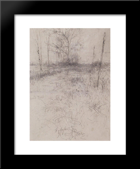 Landscape 20x24 Black Modern Wood Framed Art Print Poster by Repin, Ilya