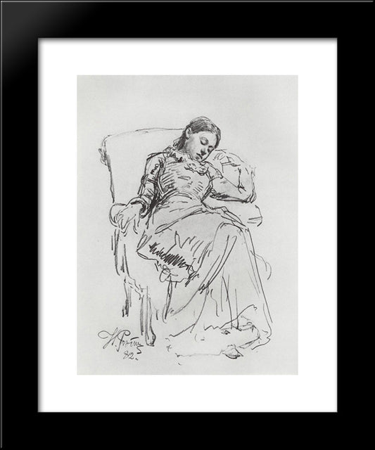 Leisure 20x24 Black Modern Wood Framed Art Print Poster by Repin, Ilya