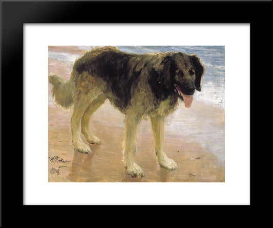 Man'S Best Friend 20x24 Black Modern Wood Framed Art Print Poster by Repin, Ilya