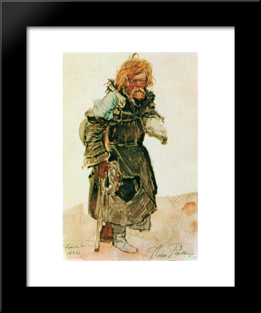 Pilgrim 20x24 Black Modern Wood Framed Art Print Poster by Repin, Ilya