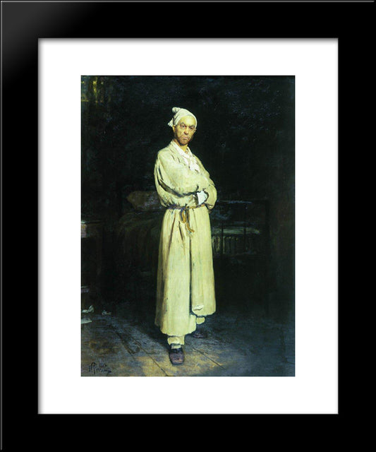 Poprishchin 20x24 Black Modern Wood Framed Art Print Poster by Repin, Ilya