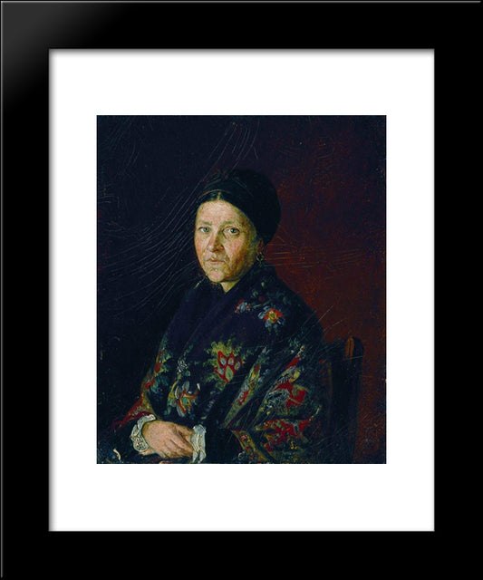 Portrait Of A. Bocharova, Artist'S Aunts 20x24 Black Modern Wood Framed Art Print Poster by Repin, Ilya