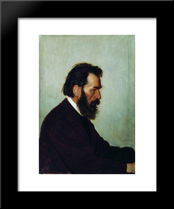 Portrait Of A.I. Shevtsov 20x24 Black Modern Wood Framed Art Print Poster by Repin, Ilya