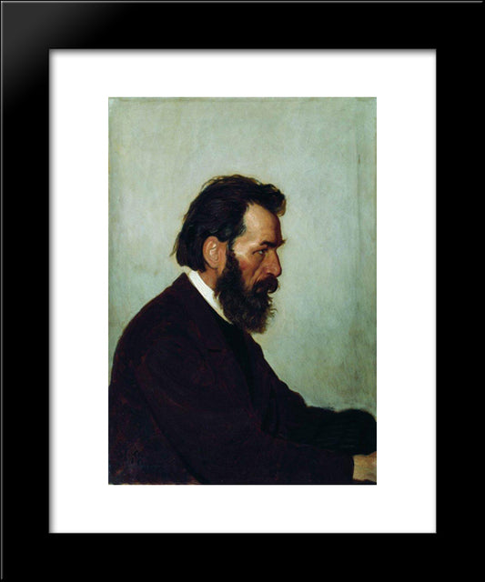 Portrait Of A.I. Shevtsov 20x24 Black Modern Wood Framed Art Print Poster by Repin, Ilya