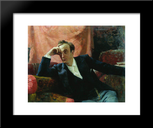Portrait Of Actor And Dramatist Grigory Grigorievich Ghe 20x24 Black Modern Wood Framed Art Print Poster by Repin, Ilya