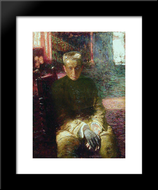 Portrait Of Alexander Kerensky 20x24 Black Modern Wood Framed Art Print Poster by Repin, Ilya