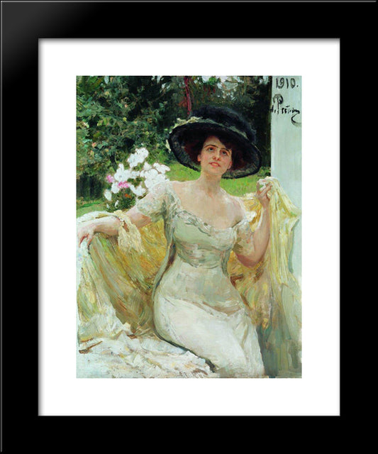 Portrait Of Bella Gorskaya 20x24 Black Modern Wood Framed Art Print Poster by Repin, Ilya