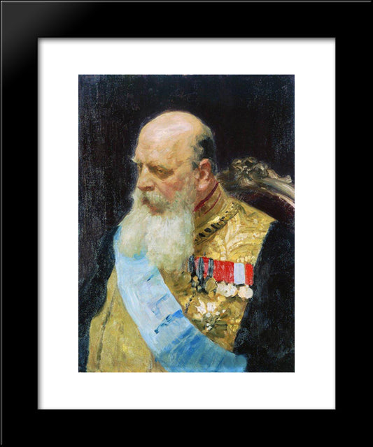 Portrait Of Count D.M. Solsky 20x24 Black Modern Wood Framed Art Print Poster by Repin, Ilya