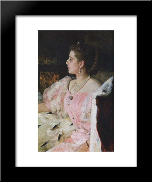 Portrait Of Countess Natalia Golovina 20x24 Black Modern Wood Framed Art Print Poster by Repin, Ilya