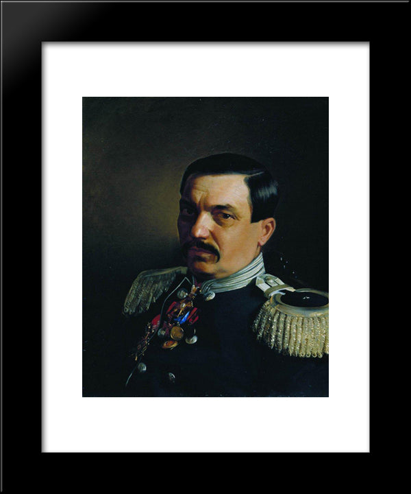 Portrait Of Doctor Constantine Franzevich Yanitsky 20x24 Black Modern Wood Framed Art Print Poster by Repin, Ilya