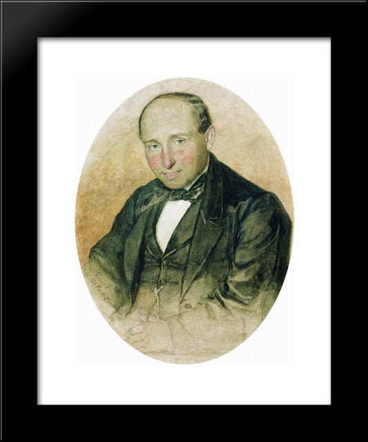 Portrait Of Dr. G. Kostrov 20x24 Black Modern Wood Framed Art Print Poster by Repin, Ilya