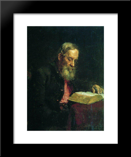 Portrait Of Efim Repin, The Artist'S Father 20x24 Black Modern Wood Framed Art Print Poster by Repin, Ilya