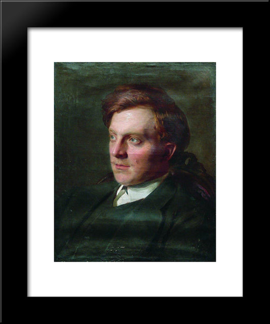 Portrait Of Ivan Timofeevich Savenkov In His St. Petersburg University Student 20x24 Black Modern Wood Framed Art Print Poster by Repin, Ilya