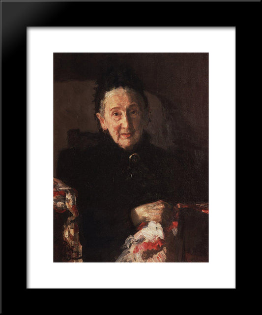 Portrait Of L.I. Shestakova, Sister Of Composer Mikhail Glinka 20x24 Black Modern Wood Framed Art Print Poster by Repin, Ilya