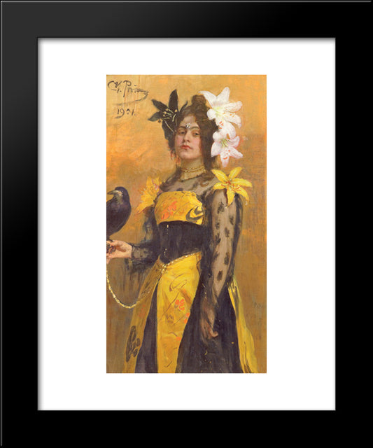 Portrait Of Lydia Kuznetsova 20x24 Black Modern Wood Framed Art Print Poster by Repin, Ilya