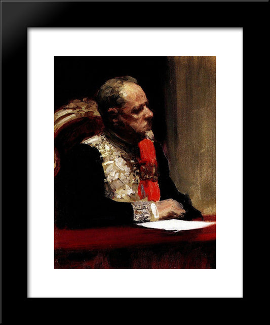 Portrait Of Minister Of Ways Of Communication And Member Of State Council, Prince Mikhail Ivanovich Khilkov. Study. 20x24 Black Modern Wood Framed Art Print Poster by Repin, Ilya
