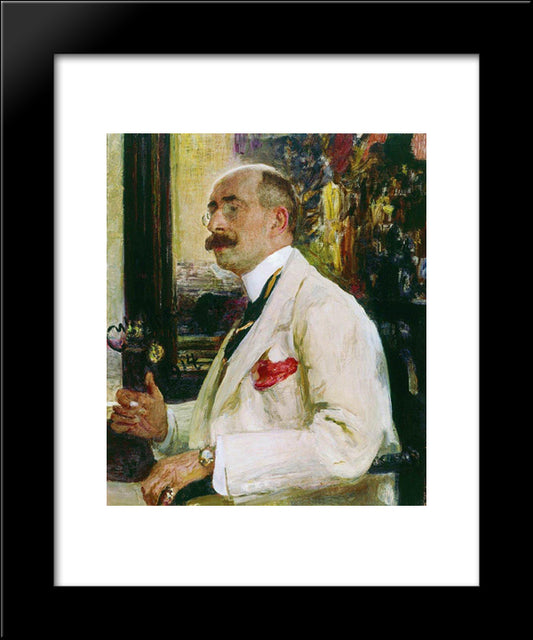 Portrait Of N.D. Ermakov 20x24 Black Modern Wood Framed Art Print Poster by Repin, Ilya
