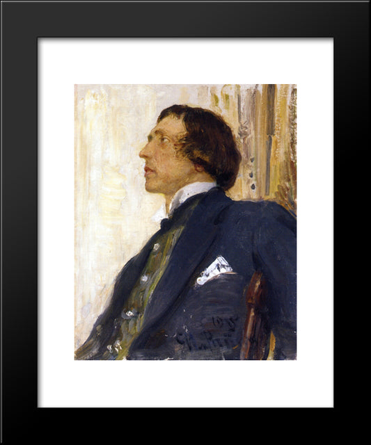 Portrait Of Nikolai Evreinov 20x24 Black Modern Wood Framed Art Print Poster by Repin, Ilya