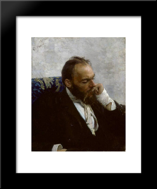 Portrait Of Professor Ivanov 20x24 Black Modern Wood Framed Art Print Poster by Repin, Ilya
