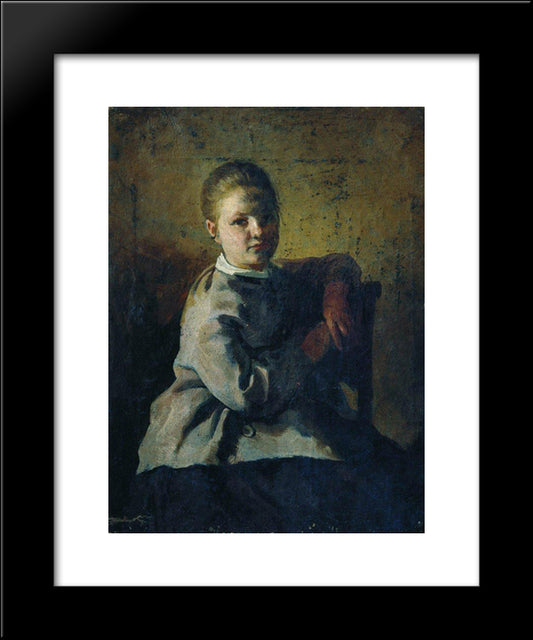 Portrait Of S.A. Repina 20x24 Black Modern Wood Framed Art Print Poster by Repin, Ilya