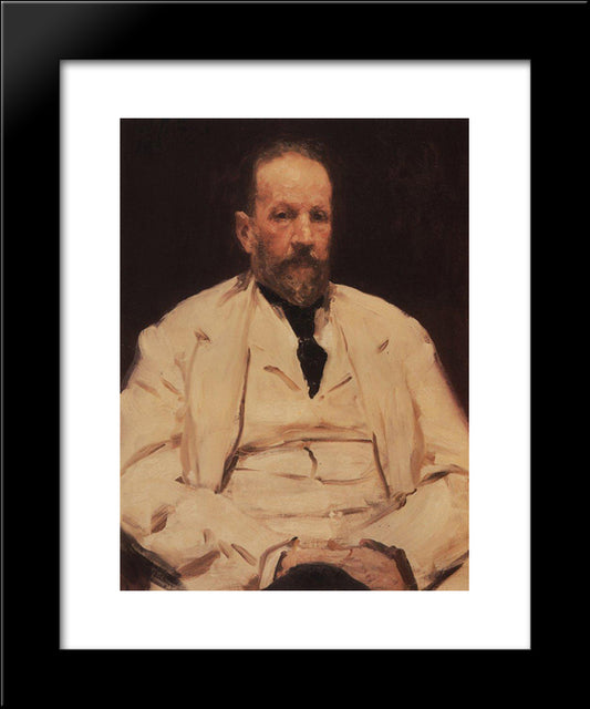 Portrait Of Sergei Witte, Minister Of Finance 20x24 Black Modern Wood Framed Art Print Poster by Repin, Ilya