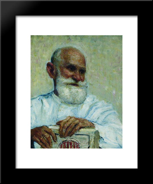 Portrait Of The Physiologist Ivan Petrovich Pavlov 20x24 Black Modern Wood Framed Art Print Poster by Repin, Ilya