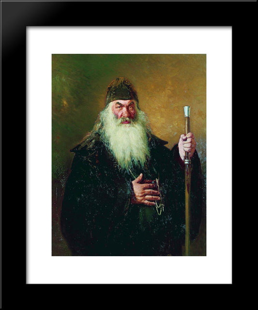 Portrait Of The Surgeon Nikolay Pirogov 20x24 Black Modern Wood Framed Art Print Poster by Repin, Ilya