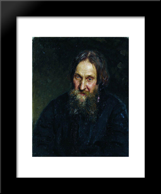 Portrait Of Vasily Kirillovich Syutayev 20x24 Black Modern Wood Framed Art Print Poster by Repin, Ilya