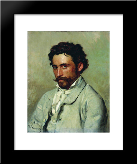 Portrait Of Yurkevich 20x24 Black Modern Wood Framed Art Print Poster by Repin, Ilya