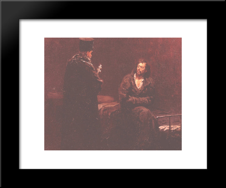 Refusal Of The Confession 20x24 Black Modern Wood Framed Art Print Poster by Repin, Ilya