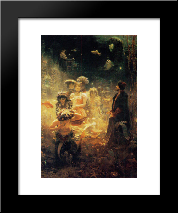 Sadko 20x24 Black Modern Wood Framed Art Print Poster by Repin, Ilya