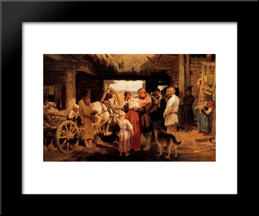 Send Off Of Recruit 20x24 Black Modern Wood Framed Art Print Poster by Repin, Ilya