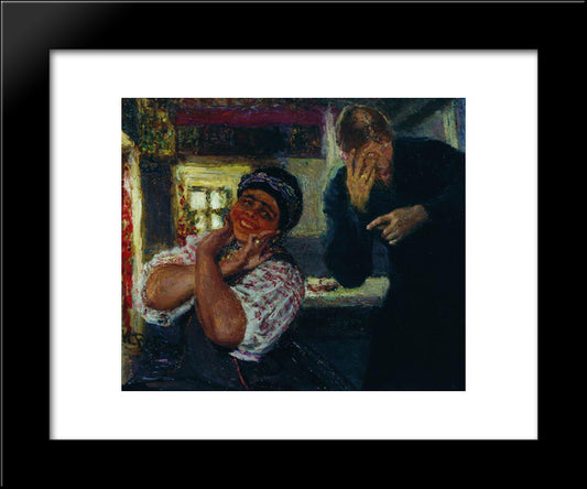 Solokha And Deacon 20x24 Black Modern Wood Framed Art Print Poster by Repin, Ilya