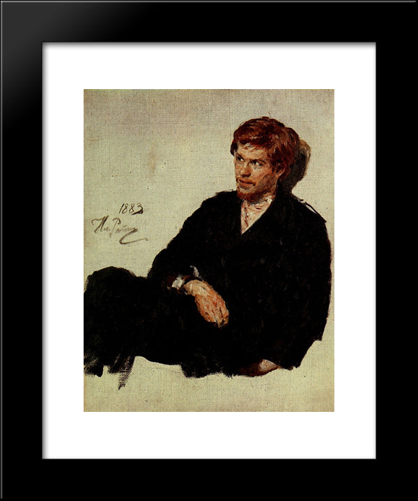 Student Nihilist 20x24 Black Modern Wood Framed Art Print Poster by Repin, Ilya