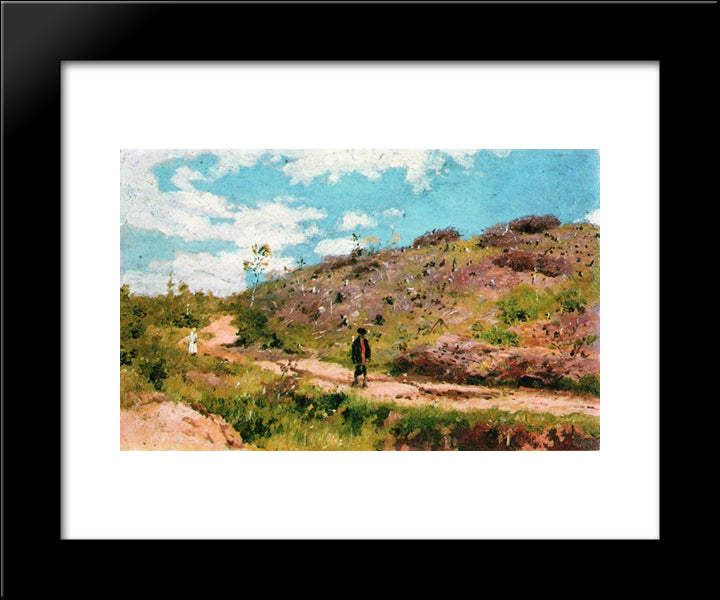 Summer Landscape In Kurskaya Guberniya 20x24 Black Modern Wood Framed Art Print Poster by Repin, Ilya