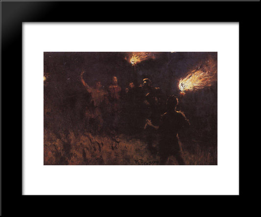 Taking Christ Into Custody 20x24 Black Modern Wood Framed Art Print Poster by Repin, Ilya