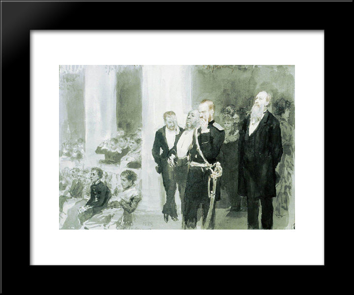 The Concert In The Assembly Of Nobility 20x24 Black Modern Wood Framed Art Print Poster by Repin, Ilya