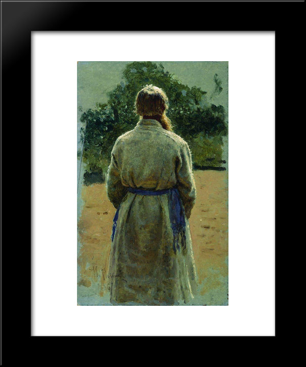 The Sergeant, From The Back, Lit By The Sun 20x24 Black Modern Wood Framed Art Print Poster by Repin, Ilya