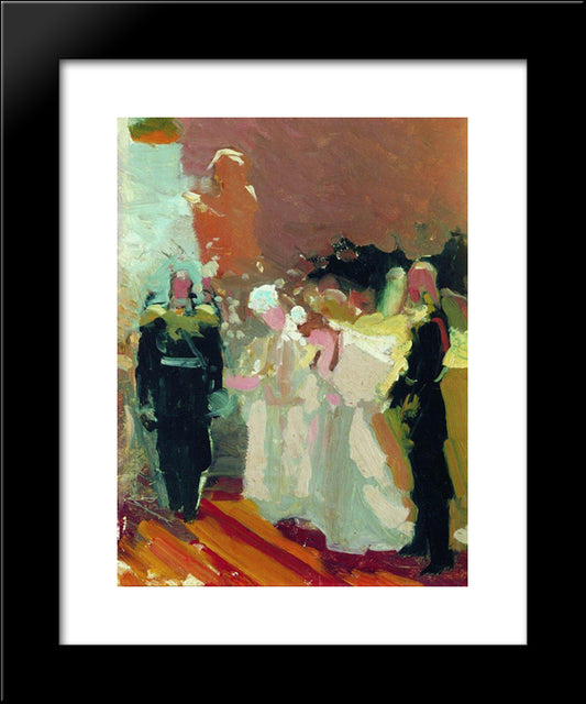 The Yield On The Red Porch 20x24 Black Modern Wood Framed Art Print Poster by Repin, Ilya