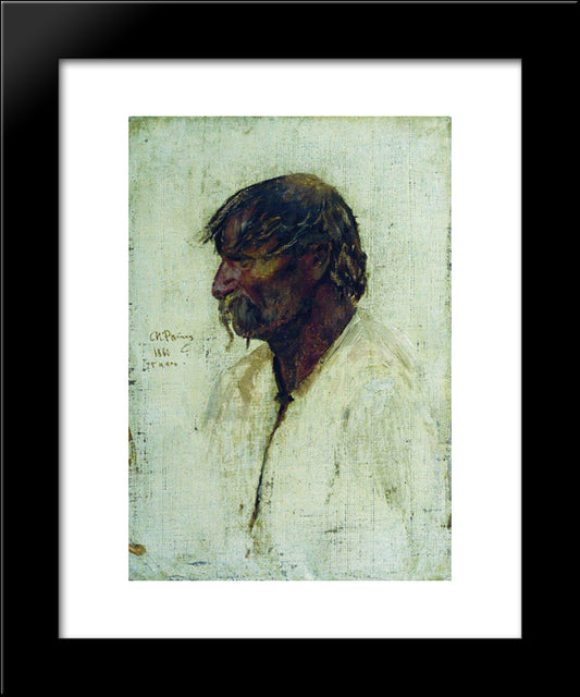 Ukrainian Peasant 20x24 Black Modern Wood Framed Art Print Poster by Repin, Ilya