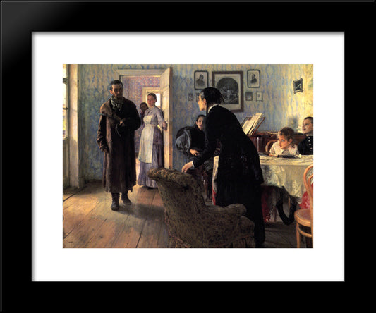 Unexpected Visitors 20x24 Black Modern Wood Framed Art Print Poster by Repin, Ilya