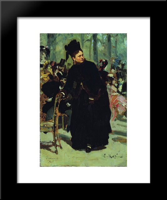 Woman (Study) 20x24 Black Modern Wood Framed Art Print Poster by Repin, Ilya