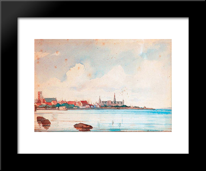 Port Of Elsinore 20x24 Black Modern Wood Framed Art Print Poster by Altamouras, Ioannis