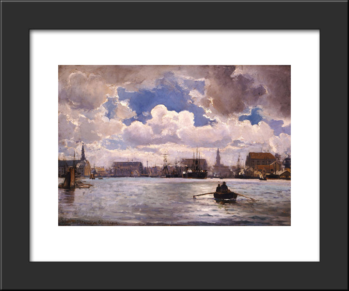 The Port Of Copenhagen 20x24 Black Modern Wood Framed Art Print Poster by Altamouras, Ioannis