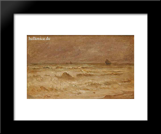 Waves 20x24 Black Modern Wood Framed Art Print Poster by Altamouras, Ioannis