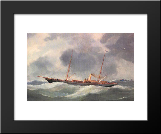 Yacht 20x24 Black Modern Wood Framed Art Print Poster by Altamouras, Ioannis
