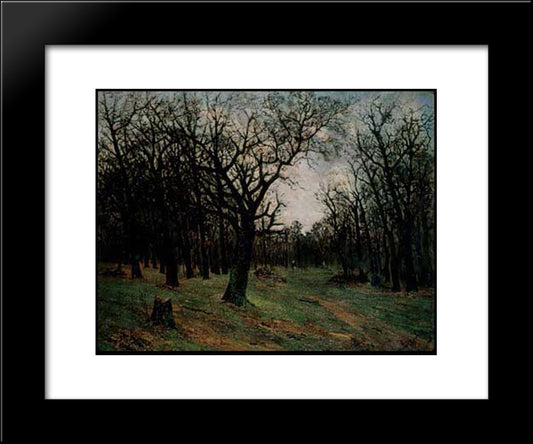 Leafless Forest 20x24 Black Modern Wood Framed Art Print Poster by Andreescu, Ion