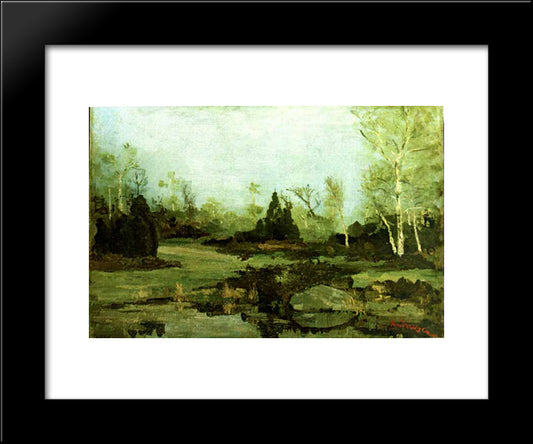 Mestecanis 20x24 Black Modern Wood Framed Art Print Poster by Andreescu, Ion