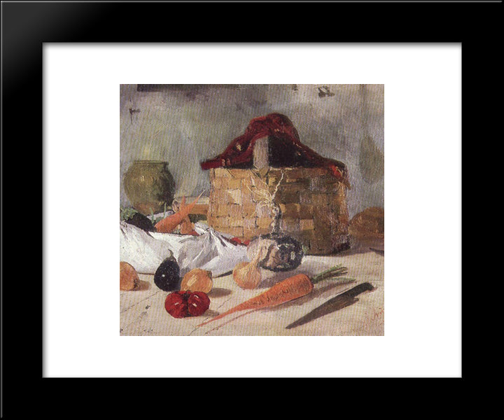 Still Life 20x24 Black Modern Wood Framed Art Print Poster by Andreescu, Ion
