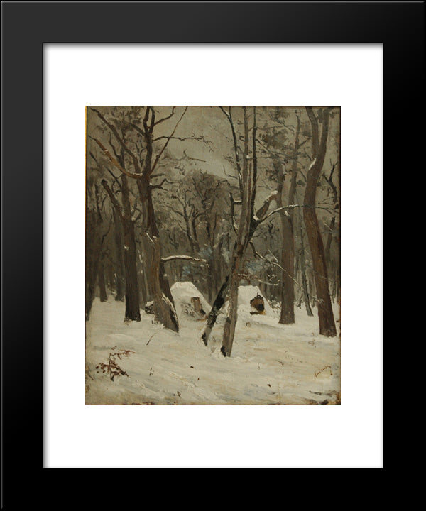The Winter 20x24 Black Modern Wood Framed Art Print Poster by Andreescu, Ion